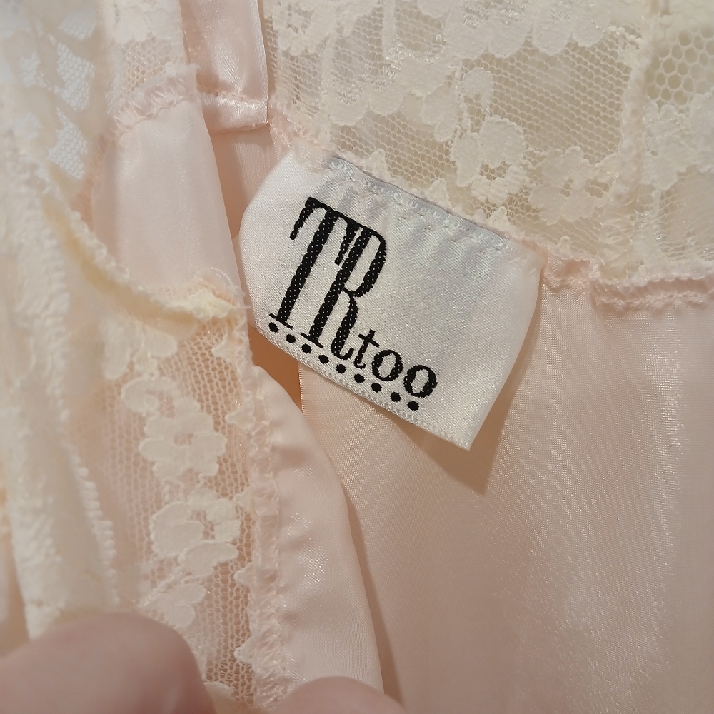 Vintage TRtoo Pink Slip Nightgown Size Large - Picture 3 of 6